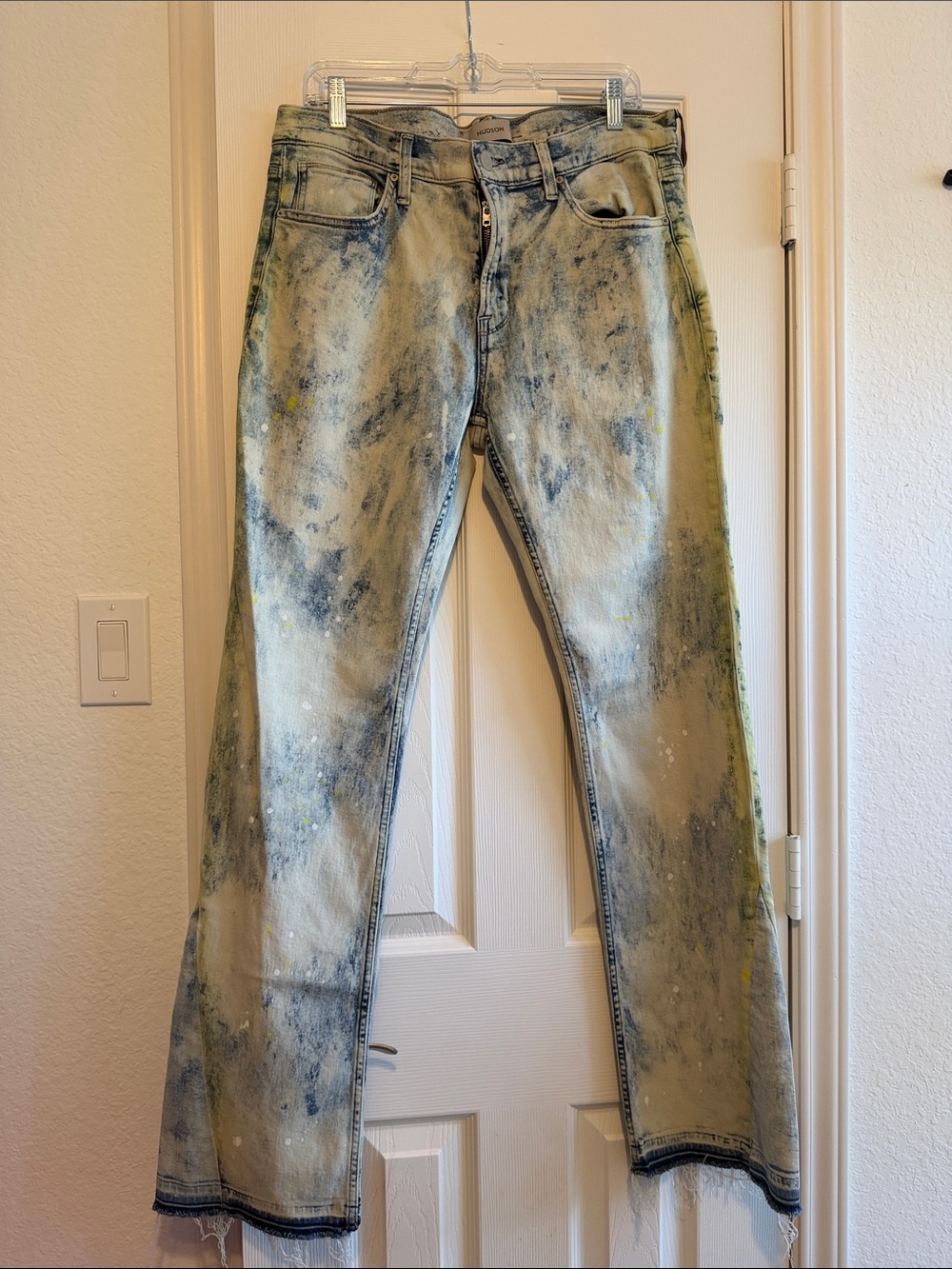 Hudson Light Wash Denim Jeans with Faded Blue Detail